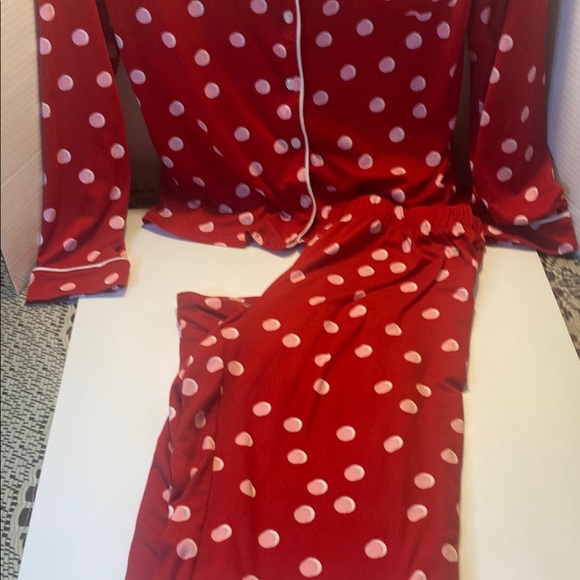 Kate Spade Red Polka Dot Pajama Top - Picture 2 of 9